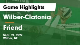 Wilber-Clatonia  vs Friend  Game Highlights - Sept. 24, 2022