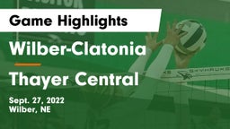 Wilber-Clatonia  vs Thayer Central  Game Highlights - Sept. 27, 2022