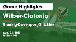 Wilber-Clatonia  vs Bruning-Davenport/Shickley  Game Highlights - Aug. 24, 2023