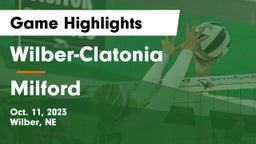 Wilber-Clatonia  vs Milford  Game Highlights - Oct. 11, 2023