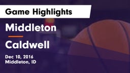 Middleton  vs Caldwell  Game Highlights - Dec 10, 2016