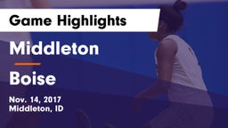 Middleton  vs Boise  Game Highlights - Nov. 14, 2017