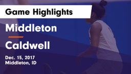 Middleton  vs Caldwell  Game Highlights - Dec. 15, 2017