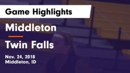 Middleton  vs Twin Falls Game Highlights - Nov. 24, 2018