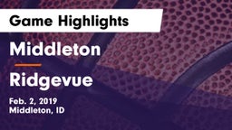 Middleton  vs Ridgevue Game Highlights - Feb. 2, 2019