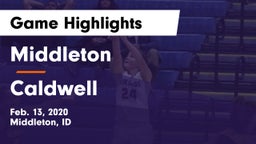 Middleton  vs Caldwell  Game Highlights - Feb. 13, 2020