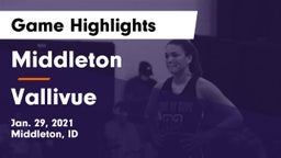 Middleton  vs Vallivue  Game Highlights - Jan. 29, 2021