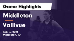 Middleton  vs Vallivue  Game Highlights - Feb. 6, 2021