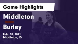 Middleton  vs Burley  Game Highlights - Feb. 18, 2021