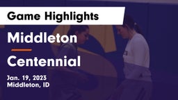 Middleton  vs Centennial  Game Highlights - Jan. 19, 2023
