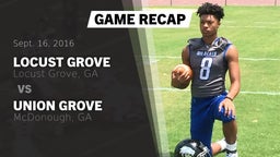 Recap: Locust Grove  vs. Union Grove  2016