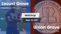 Matchup: Locust Grove High vs. Union Grove  2017