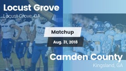 Matchup: Locust Grove High vs. Camden County  2018