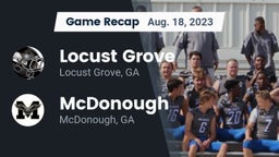 Recap: Locust Grove  vs. McDonough  2023