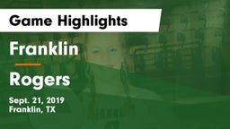 Franklin  vs Rogers  Game Highlights - Sept. 21, 2019