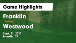 Franklin  vs Westwood  Game Highlights - Sept. 22, 2020
