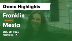 Franklin  vs Mexia  Game Highlights - Oct. 20, 2023