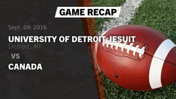 Recap: University of Detroit Jesuit  vs. Canada 2016