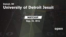 Matchup: University of vs. open 2016
