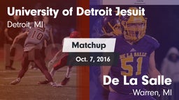 Matchup: University of vs. De La Salle  2016