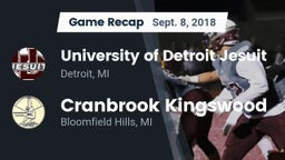 Recap: University of Detroit Jesuit  vs. Cranbrook Kingswood  2018