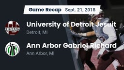 Recap: University of Detroit Jesuit  vs. Ann Arbor Gabriel Richard  2018