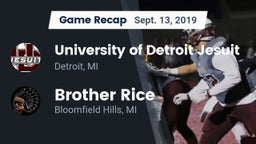 Recap: University of Detroit Jesuit  vs. Brother Rice  2019