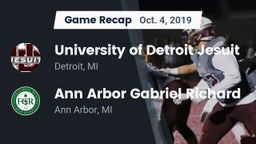 Recap: University of Detroit Jesuit  vs. Ann Arbor Gabriel Richard  2019
