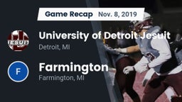 Recap: University of Detroit Jesuit  vs. Farmington  2019