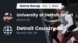 Recap: University of Detroit Jesuit  vs. Detroit Country Day  2022