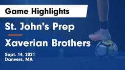 St. John's Prep vs Xaverian Brothers  Game Highlights - Sept. 14, 2021