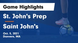 St. John's Prep vs Saint John's  Game Highlights - Oct. 5, 2021