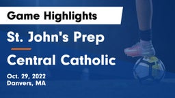 St. John's Prep vs Central Catholic  Game Highlights - Oct. 29, 2022