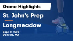 St. John's Prep vs Longmeadow Game Highlights - Sept. 8, 2023