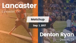 Matchup: Lancaster High vs. Denton Ryan  2017