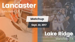 Matchup: Lancaster High vs. Lake Ridge  2017