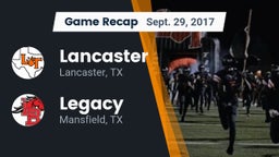 Recap: Lancaster  vs. Legacy  2017