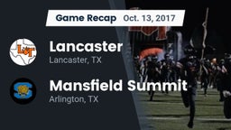 Recap: Lancaster  vs. Mansfield Summit  2017