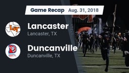 Recap: Lancaster  vs. Duncanville  2018