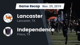 Recap: Lancaster  vs. Independence  2019