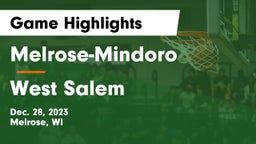 Melrose-Mindoro  vs West Salem  Game Highlights - Dec. 28, 2023