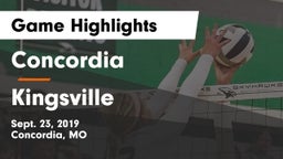 Concordia  vs Kingsville Game Highlights - Sept. 23, 2019