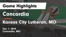 Concordia  vs Kansas City Lutheran, MO Game Highlights - Oct. 1, 2019