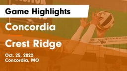 Concordia  vs Crest Ridge  Game Highlights - Oct. 25, 2022