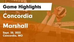 Concordia  vs Marshall  Game Highlights - Sept. 20, 2023