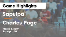 Sapulpa  vs Charles Page  Game Highlights - March 1, 2019