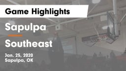 Sapulpa  vs Southeast Game Highlights - Jan. 25, 2020