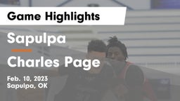 Sapulpa  vs Charles Page  Game Highlights - Feb. 10, 2023