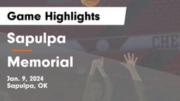 Sapulpa  vs Memorial  Game Highlights - Jan. 9, 2024