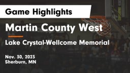 Martin County West  vs Lake Crystal-Wellcome Memorial  Game Highlights - Nov. 30, 2023